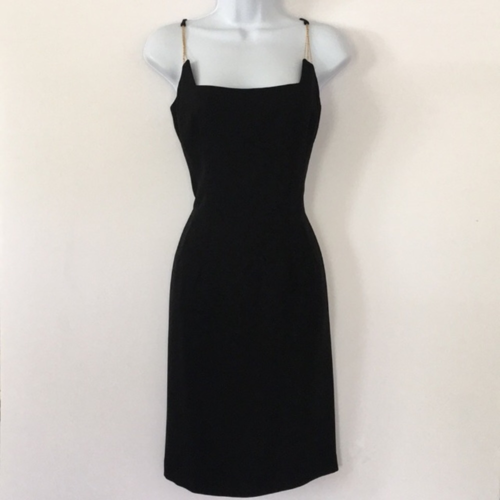 Gold chain strap dress